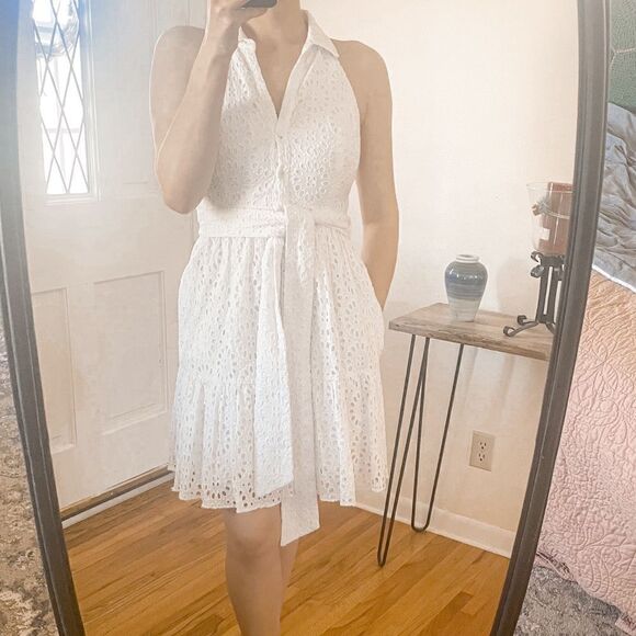 Lilly Pulitzer Trisha Eyelet Shirtdress Resort White 4 - Picture 4 of 10